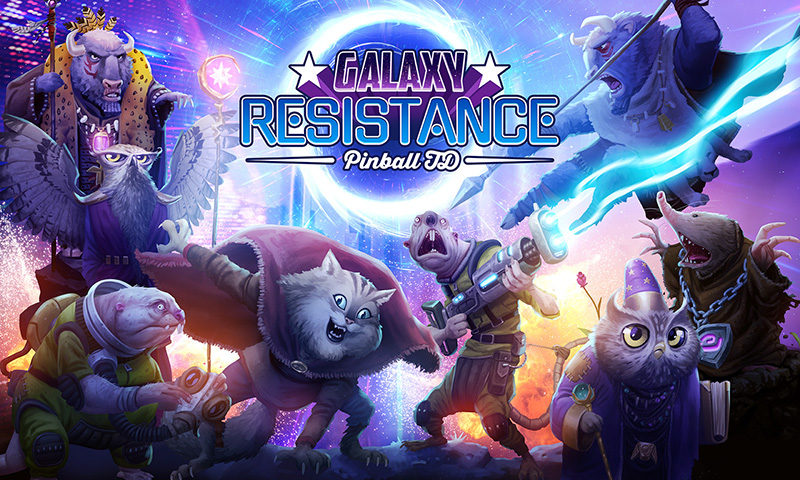 <b>Galaxy Resistance - Pinball TD</b><br>
A completely new experience brought to you by Ragnarok Studios and friends. All characters designed by Peter de Seve (Ice Age, Treasure Planet etc).